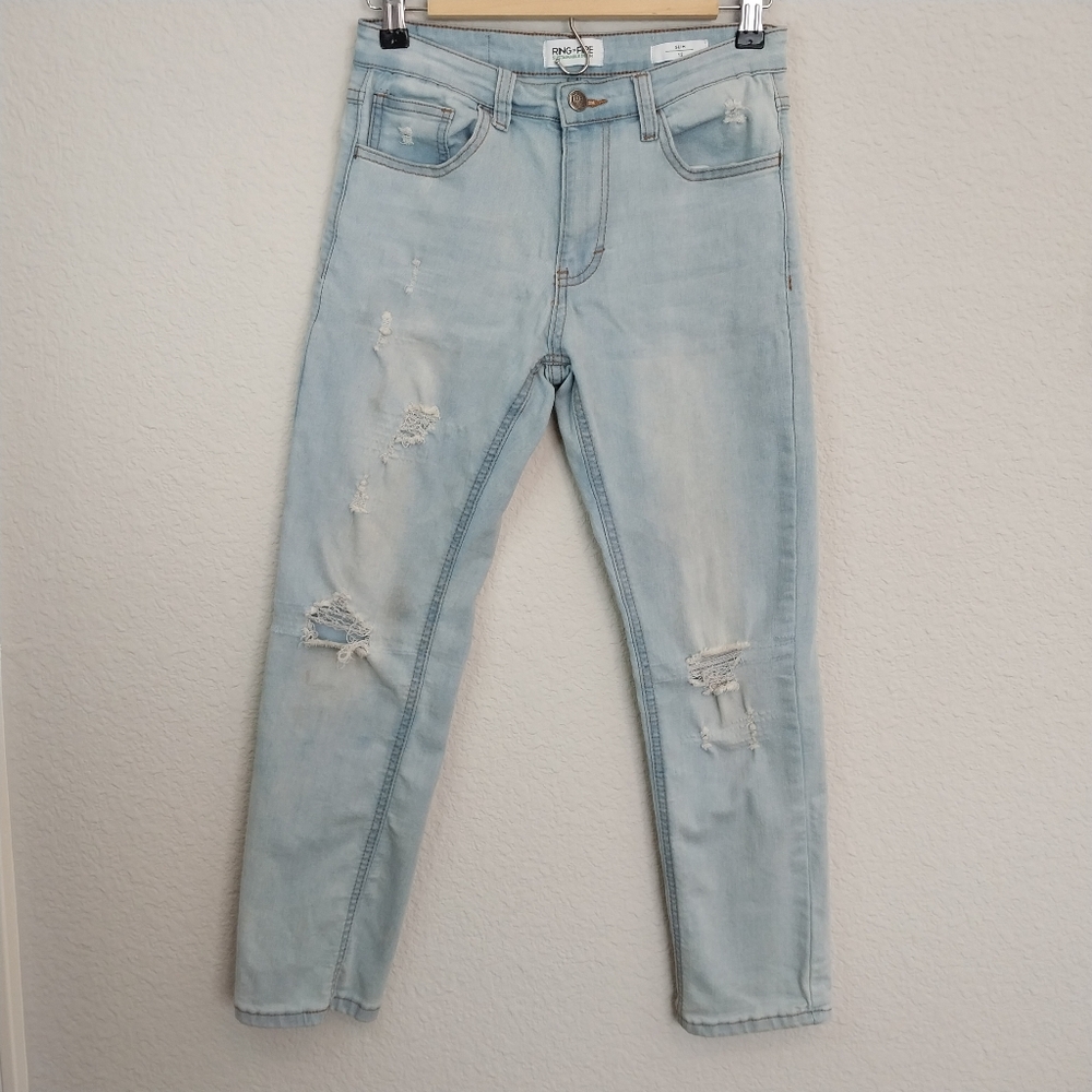 Ring Of Fire Light Jeans Slim 12 for Boys. Ripped